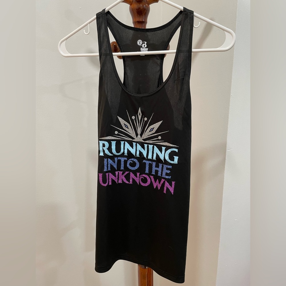 Running into the Unknown athletic tank top